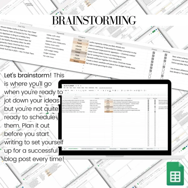 Blog Spreadsheet Planner - Image 5
