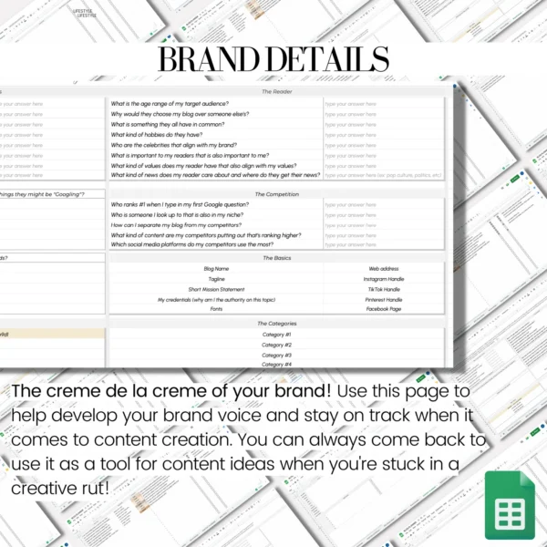 Blog Spreadsheet Planner - Image 8