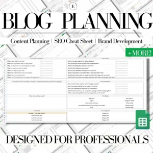Blog Spreadsheet Planner