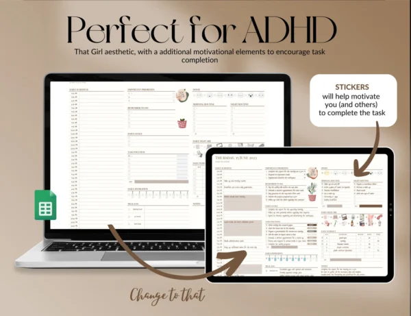 ADHD Planner That Girl | Google Sheets - Image 3