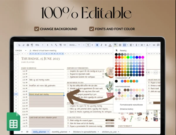 ADHD Planner That Girl | Google Sheets - Image 4