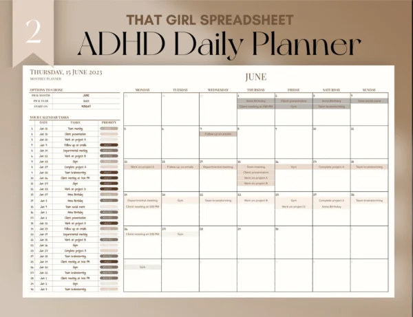 ADHD Planner That Girl | Google Sheets - Image 9
