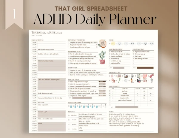 ADHD Planner That Girl | Google Sheets - Image 10