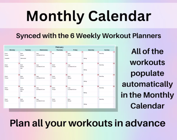 Workout Planner Spreadsheet Google Sheets - Image 5