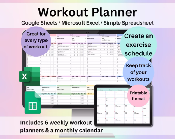 Workout Planner Spreadsheet Google Sheets
