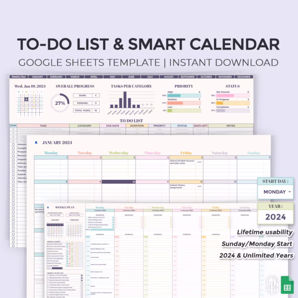 To-Do List, Smart Calendar, Weekly Plan & Daily Schedule - Image 3