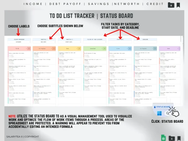 Kanban Board Google Sheets - Image 3