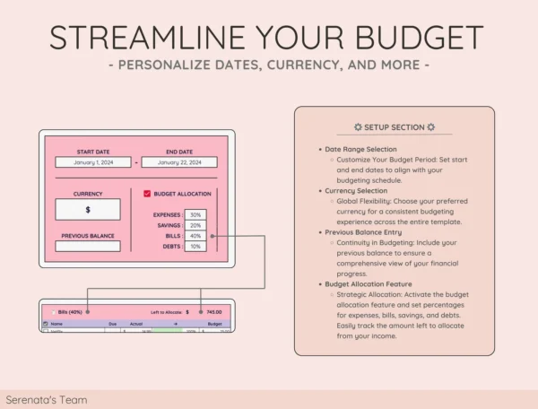 Easy Budget Planner for Google Sheet Budget Spreadsheet - Image 7