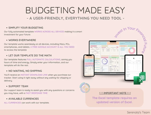 Easy Budget Planner for Google Sheet Budget Spreadsheet - Image 4