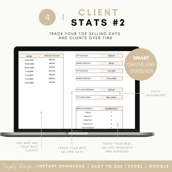 Barber Shop Client Tracker Template - Image 6
