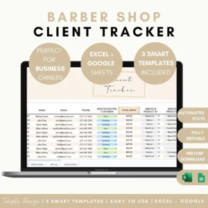 Barber Shop Client Tracker Template