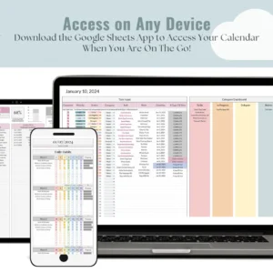 Task Tracker Smart Calendar and Habit Tracker Google Sheets