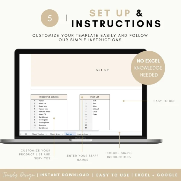 Barber Shop Client Tracker Template - Image 7