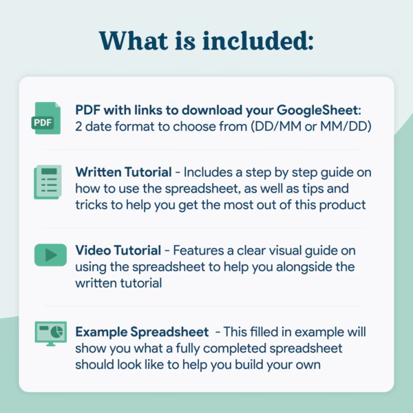 Biweekly Paycheck Budget Google Sheets Spreadsheet - Image 3