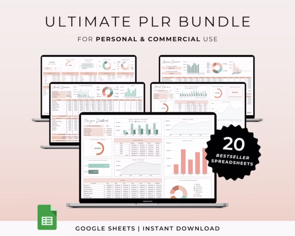 PLR Digital Products Bundle, PLR Spreadsheet
