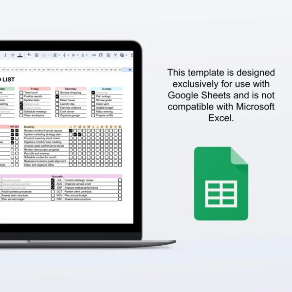 Digital Todo List Template For Google Sheets - Image 6