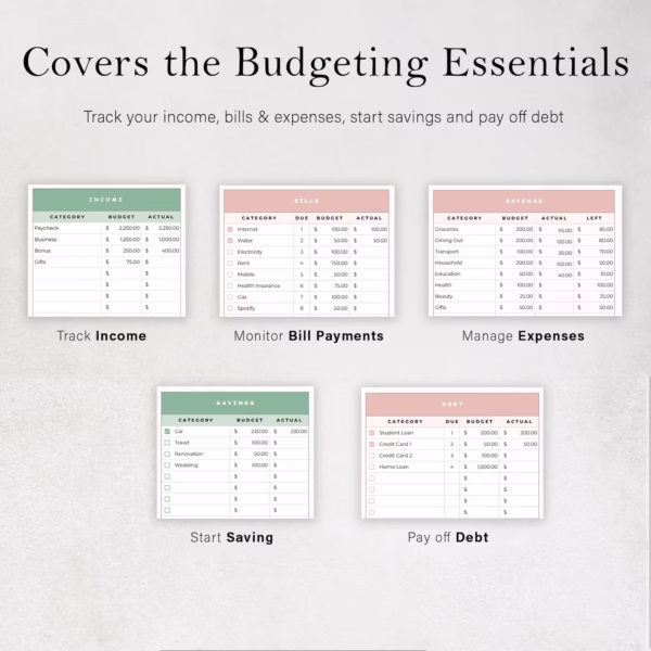 Budget Spreadsheet Budget Planner - Image 7
