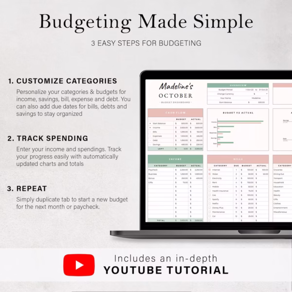 Budget Spreadsheet Budget Planner - Image 10