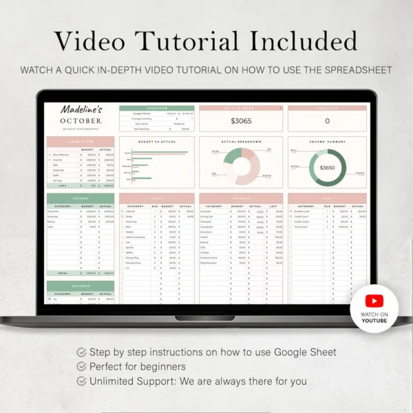 Budget Spreadsheet Budget Planner - Image 3