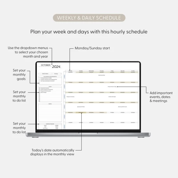 Social Media Content Calendar & Planner Template - Image 7