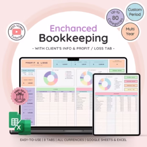 Profit and Loss Easy Bookkeeping Template