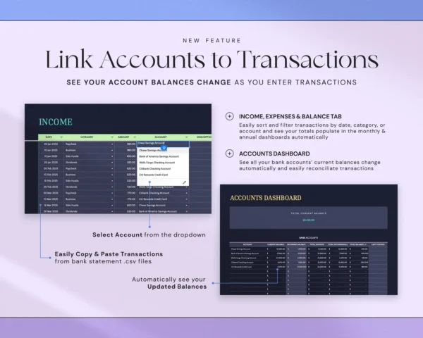 Income and Expense Tracker Excel Google Sheets - Image 4
