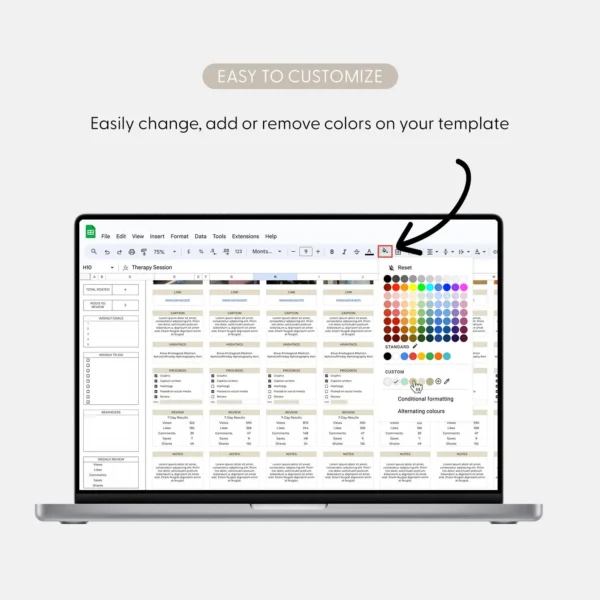 Social Media Content Calendar & Planner Template - Image 4