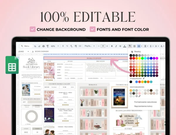 Book Tracker & Reading List on Google Sheets - Image 3