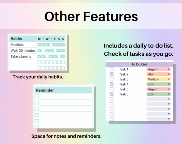 Editable Planner Google Sheets - Image 5