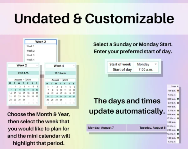 Editable Planner Google Sheets - Image 7
