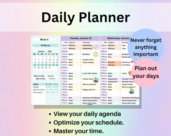 Editable Planner Google Sheets - Image 8