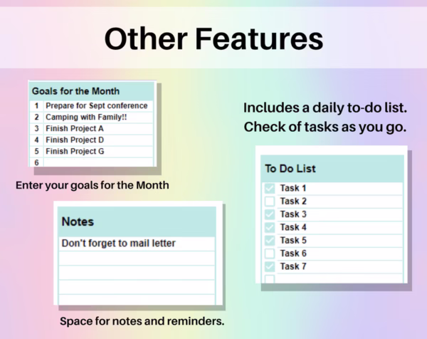 Editable Planner Google Sheets - Image 3