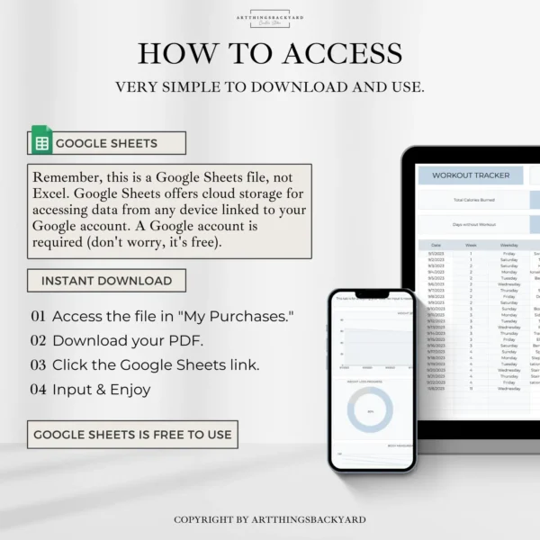 ULTIMATE Workout Planner for Google Sheets - Image 2