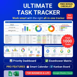 Task Tracker Task Management Google Sheets Excel