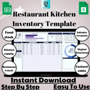 Restaurant Kitchen Inventory Template