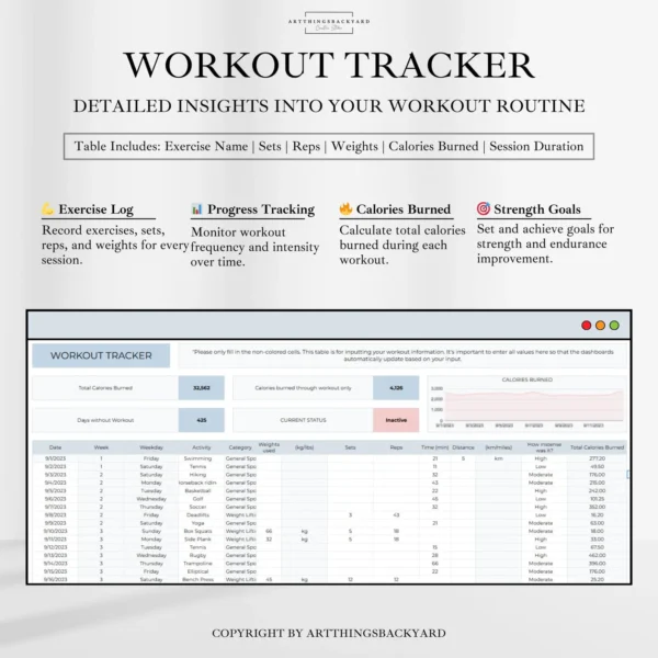 ULTIMATE Workout Planner for Google Sheets - Image 5