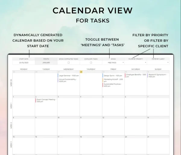 Client Tracker, CRM Dashboard, Small Business Template, - Image 8