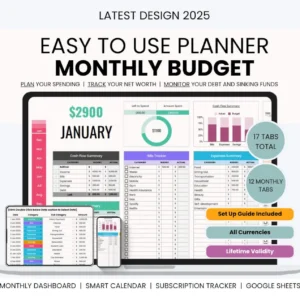 Monthly Budget Planner for Google Sheets