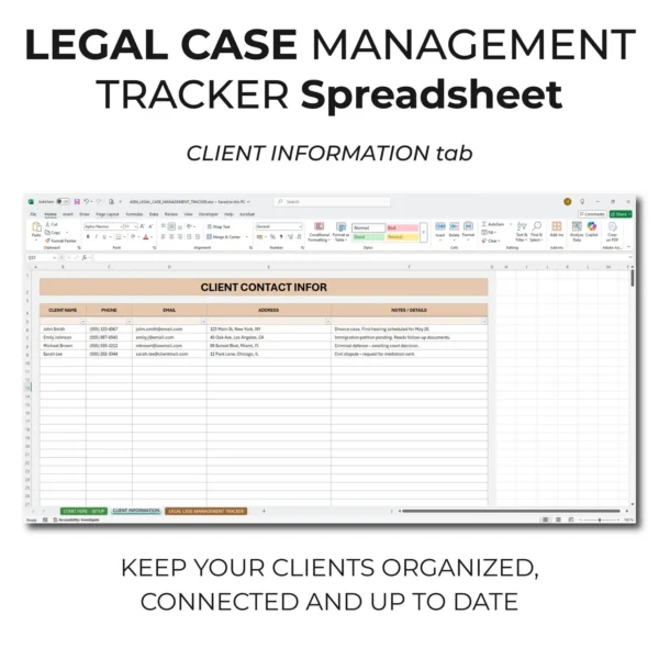 Legal Case Management Spreadsheet for Attorneys - Image 4