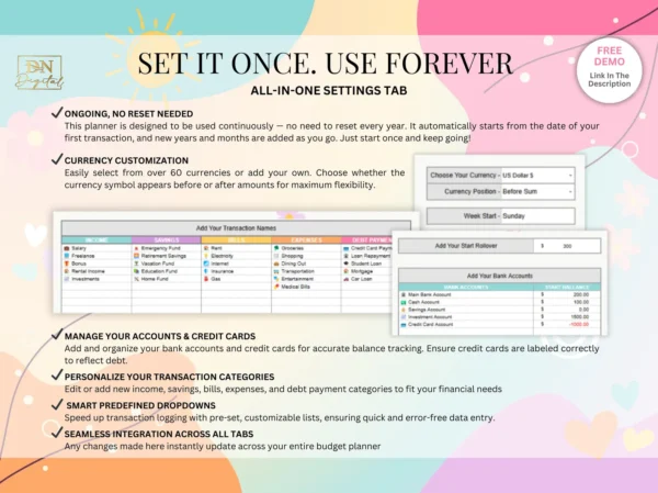 Ongoing Annual & Monthly Budget Spreadsheet - Image 8