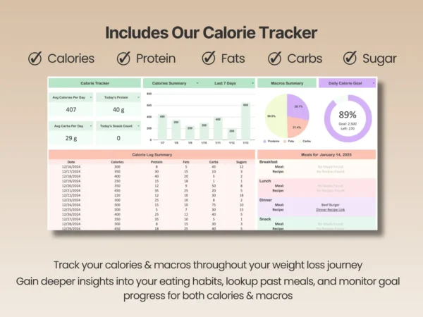 Weight Loss Tracker Google Sheets - Image 5