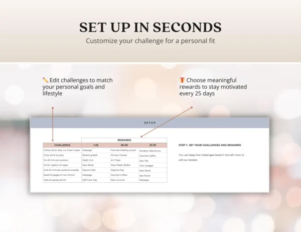 75 Day Challenge Tracker Google Sheets Fitness - Image 10